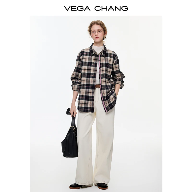 Vega Chang 新作 冬用 レディース ジーンズ ハイウエスト ストレートレッグ 裏起毛 暖かい 多用途 ロングパンツ 【ベルトは含まれていません】