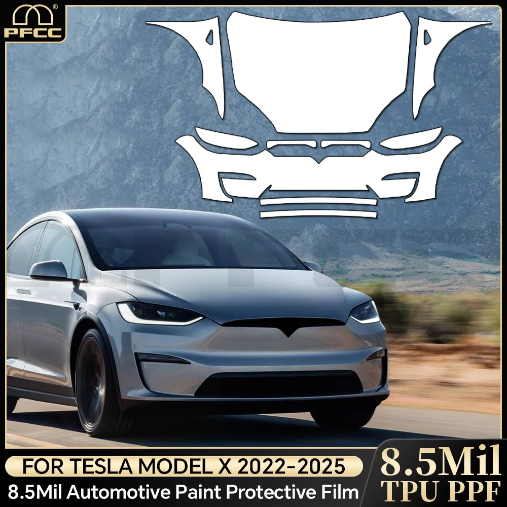 

8.5MIL TPU Glossy Matte Car Paint Protection Film PPF for Tesla Model X 2022 2023 2024 2025 Pre-Cut Decal Kit Accessories