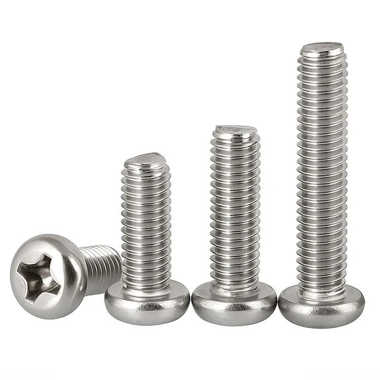 5~100Pcs M1.6 M2 M2.5 M3 M3.5 M4 M5 M6 M8 304 Stainless steel Cross Round Phillips Pan Head Screw Bolt Pan Head Screw