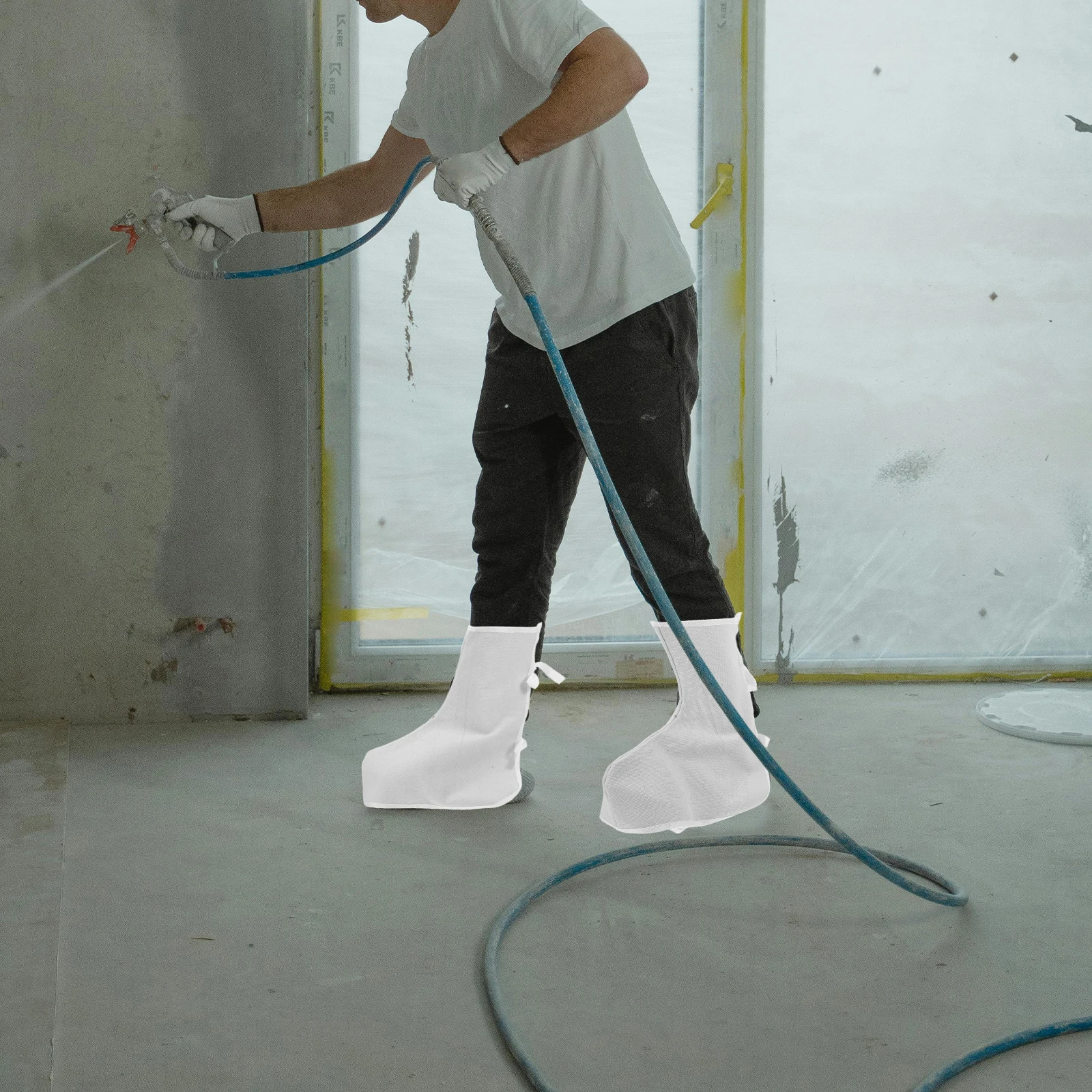 2 Stuks Lassen Overschoenen Zware Canvas Boot Protector Vlambestendig Volledige Voet Cover Herbruikbare Lassen Boot Covers voor Mannen