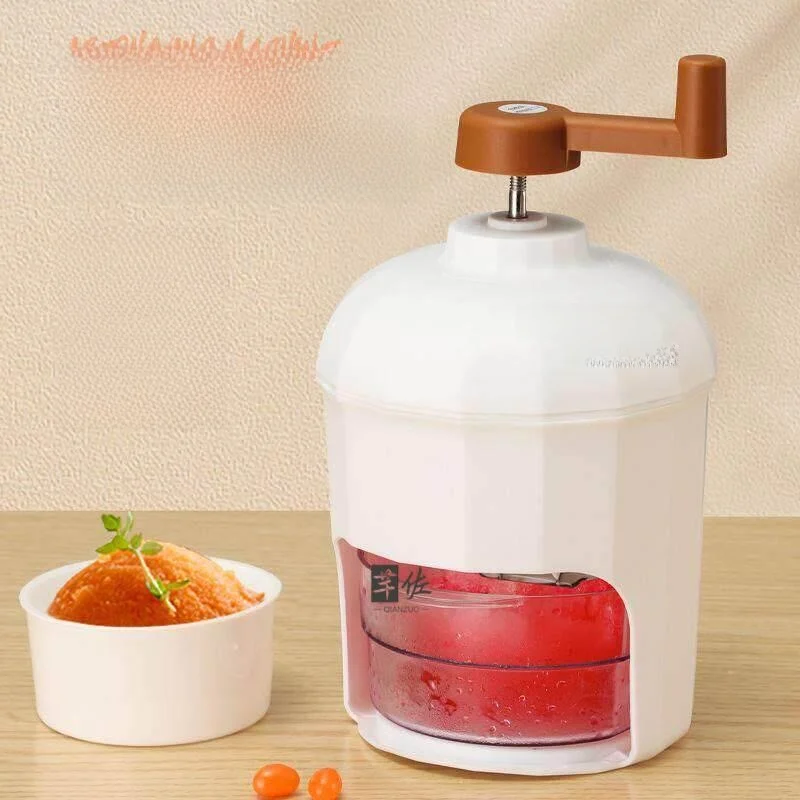 Manual Hand Cranked Ice Shaver Small Portable Ice Maker for Home Use Kitchen Cooking Tools Non- Ice Shaving Machine