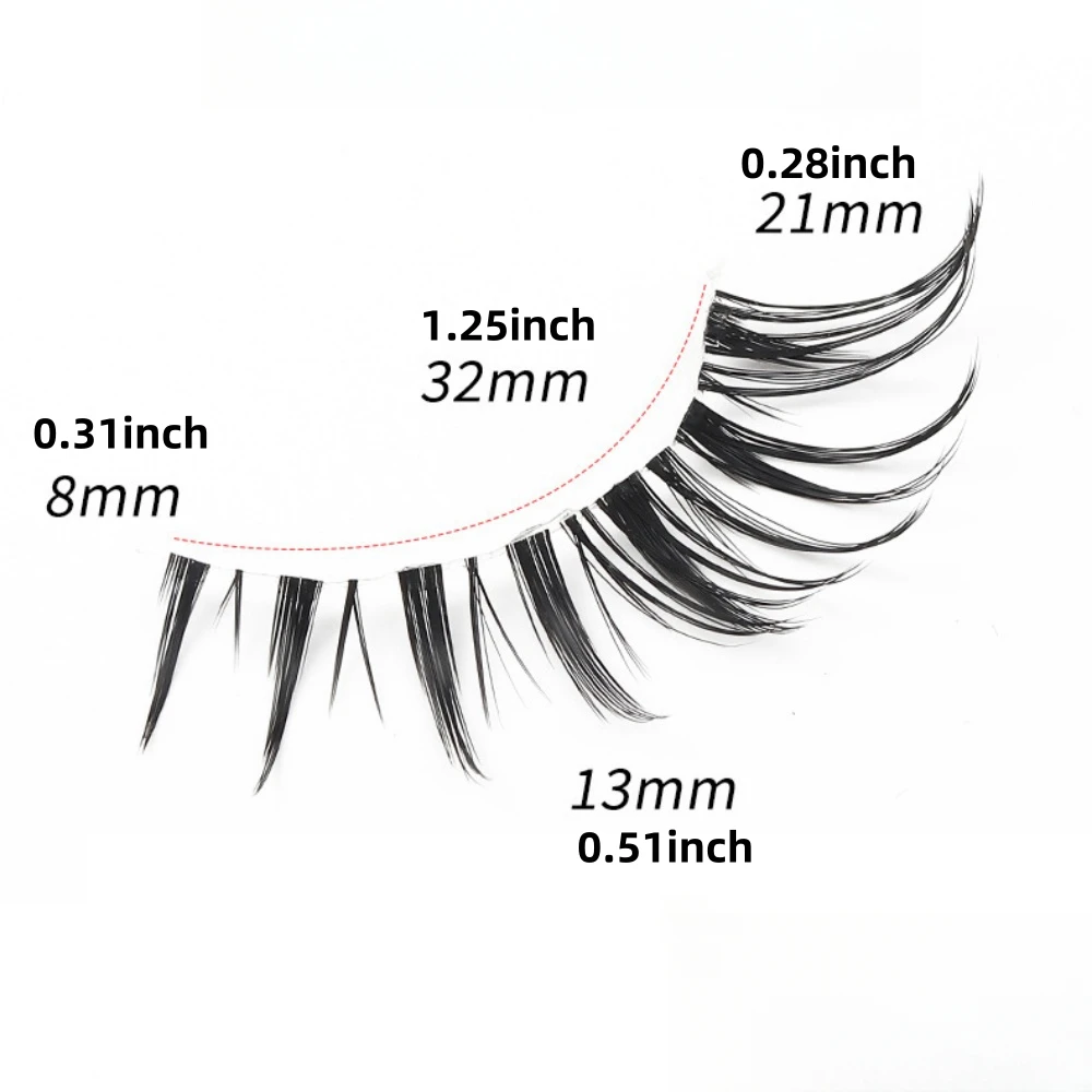 5 أزواج من رموش القطط باللون الوردي على شكل حرف D، رموش طويلة على شكل عين القطة، رموش ناعمة #3