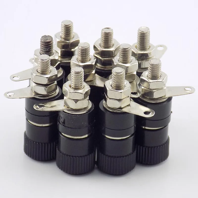 4mm DIY Banana Female Plugs Amplifier Speaker Posting Connector Splice Terminals For Audio Jack Red and Black Color D6