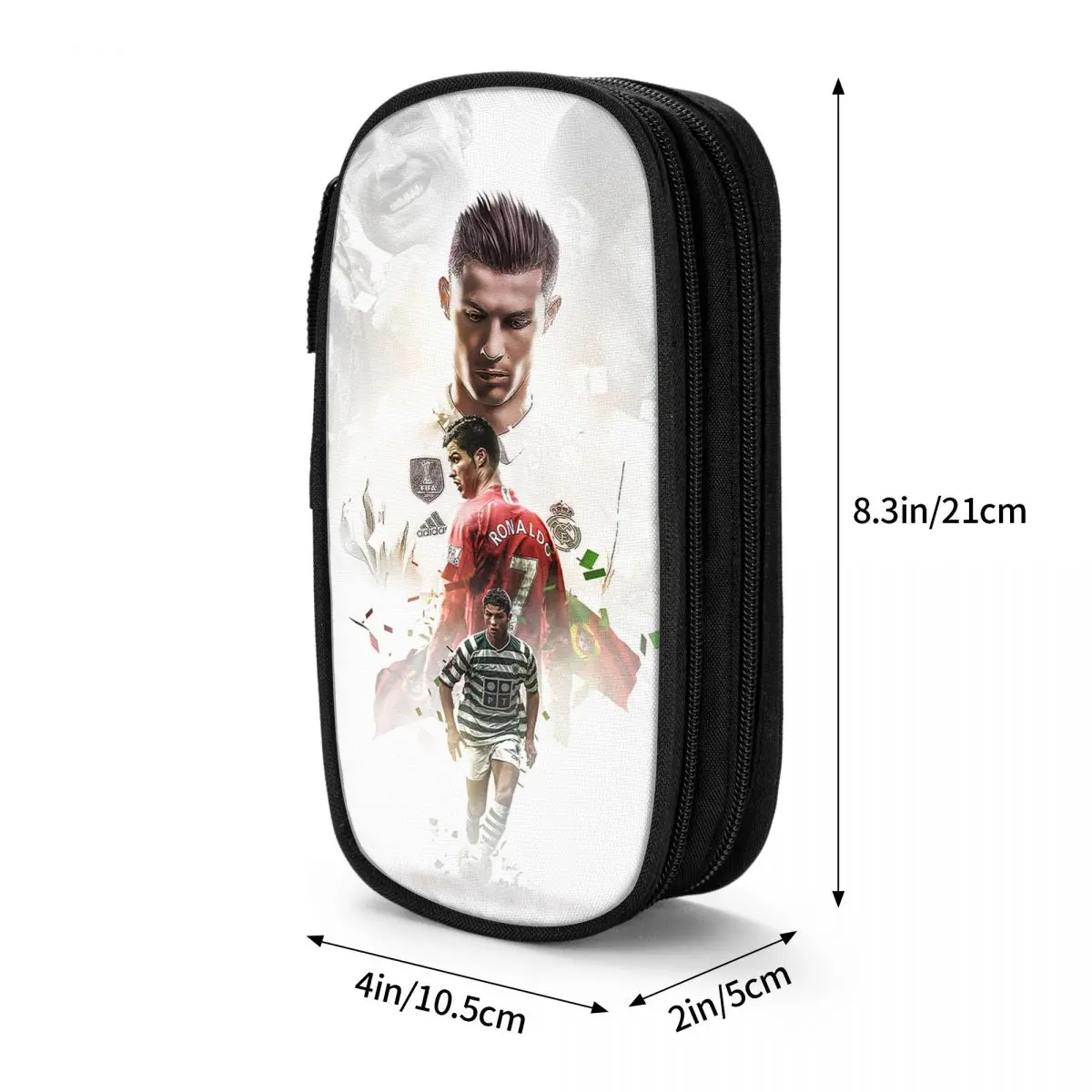 CR7 Cristiano Ronaldos Football Pencil Cases Lovely Pen Box Bags Student Big Capacity School Supplies Zipper Pencilcases