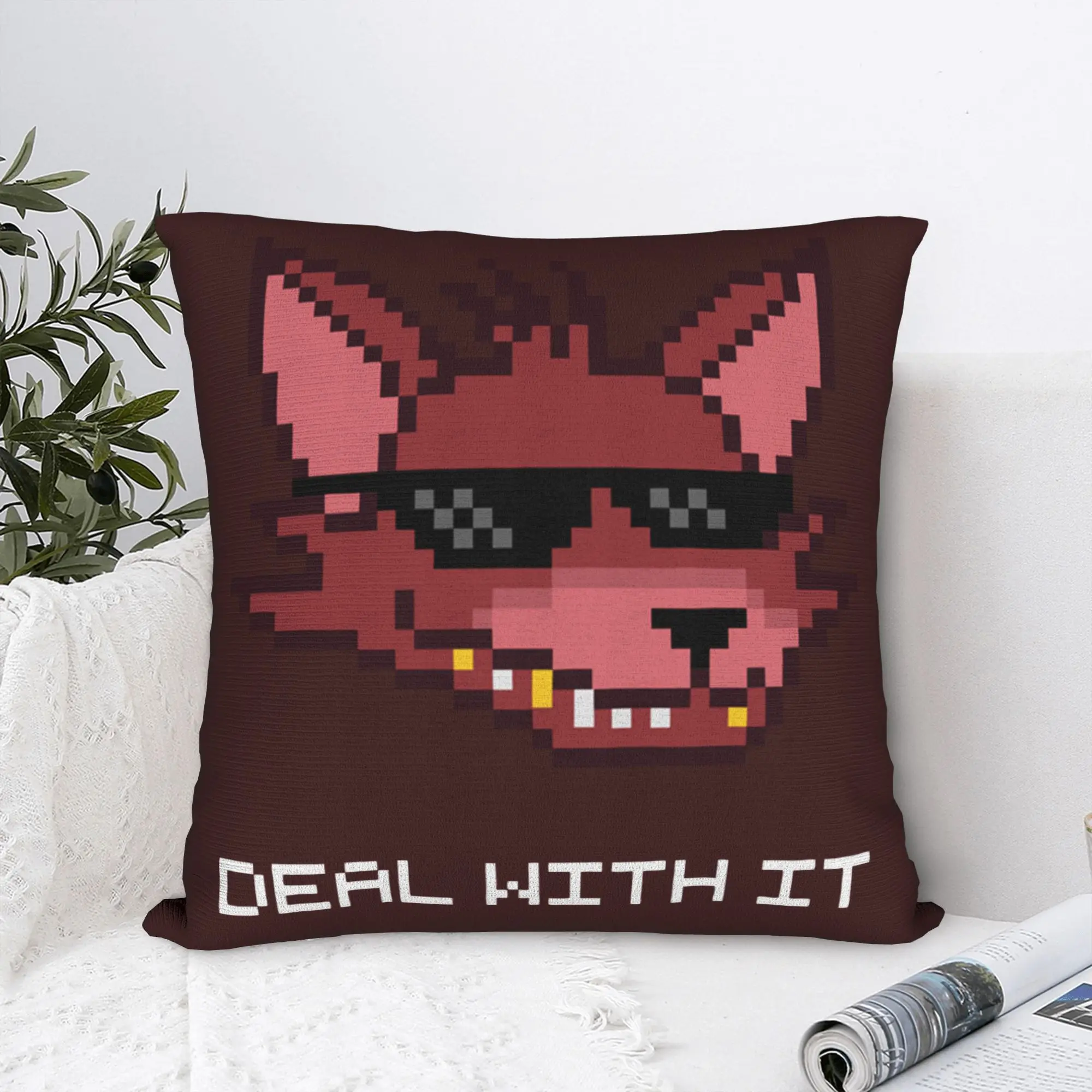 FNAF Foxy Deal With It Square Pillow Case  Cushion Cover Awesome Polyester Decor Pillowcase for Living Room 18