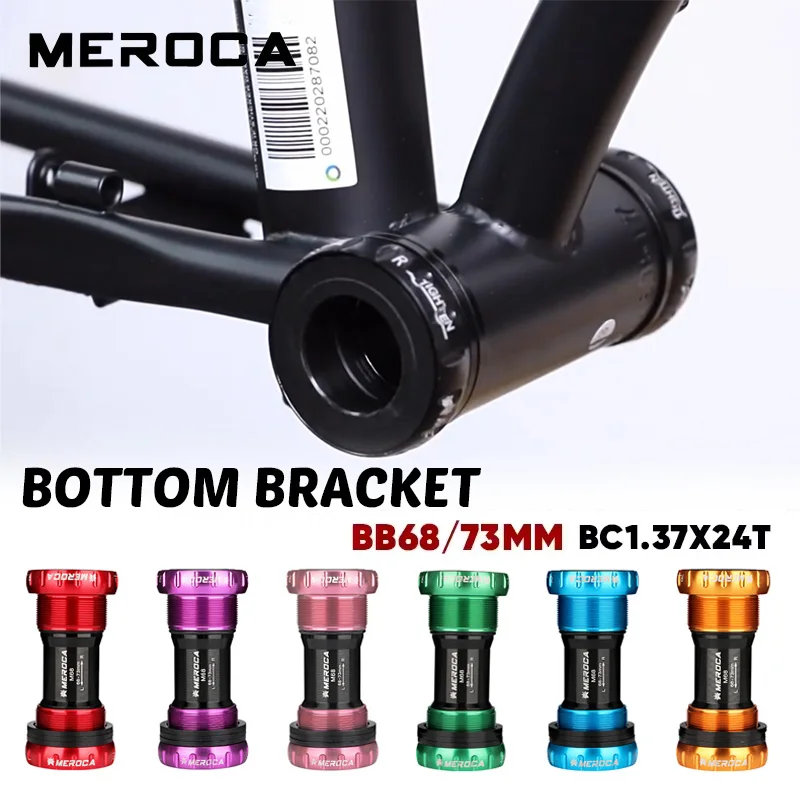 

Нижний кронштейн MEROCA bb68 BSA 24 мм, нижний кронштейн для шоссейного велосипеда MTB, герметичный подшипник с резьбой для центральной оси bc1,37x24t 68-73 мм
