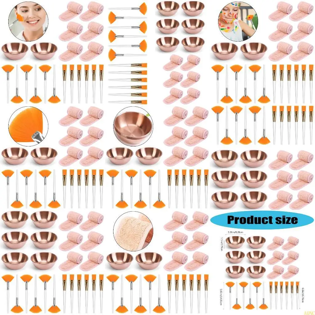 A0NC 24Pieces Plastic Face Care Set Professional Beauty Tool Plastic Texture Perfect for Daily Skincare Routine and Spa