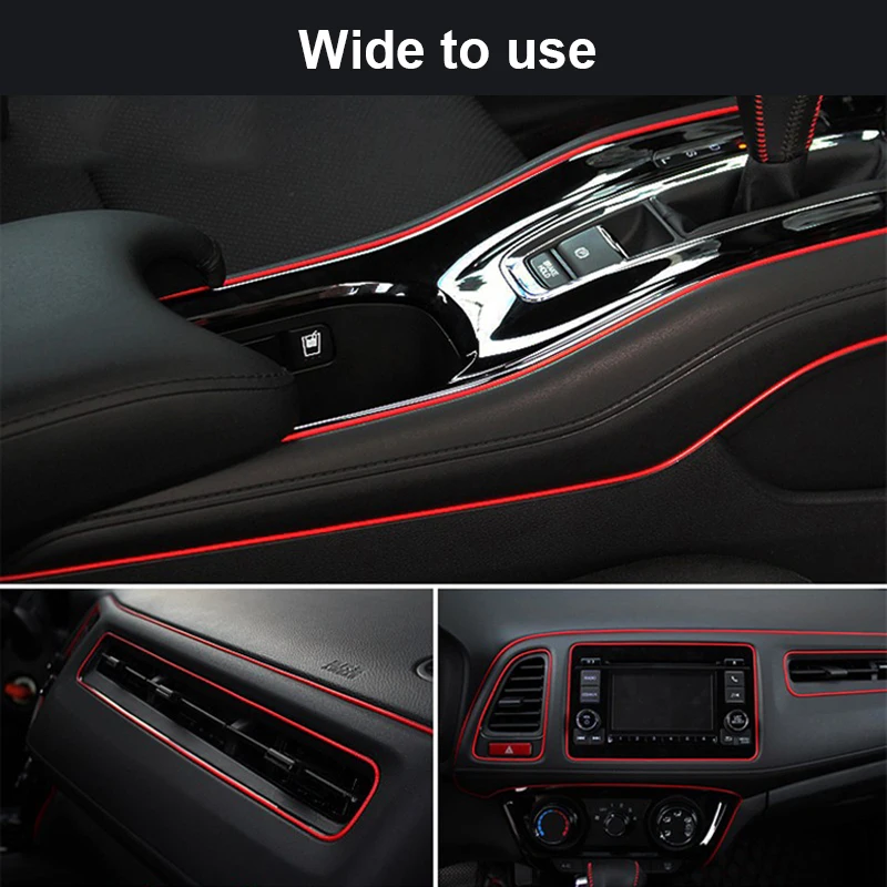 Car Mouldings Trim 3D Line Strips Dashboard Door Edge For Kia Rio K3 Ceed Sportage 3 sorento cerato armrest picanto soul optima