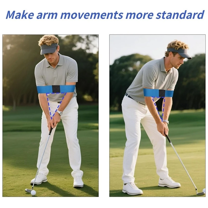 Golf Swing Arm Alignment Trainers Connection Band for Form Exercises, 4 Pack, 13.8 x 2.75 Inch Practice Aids for Beginners 24BD