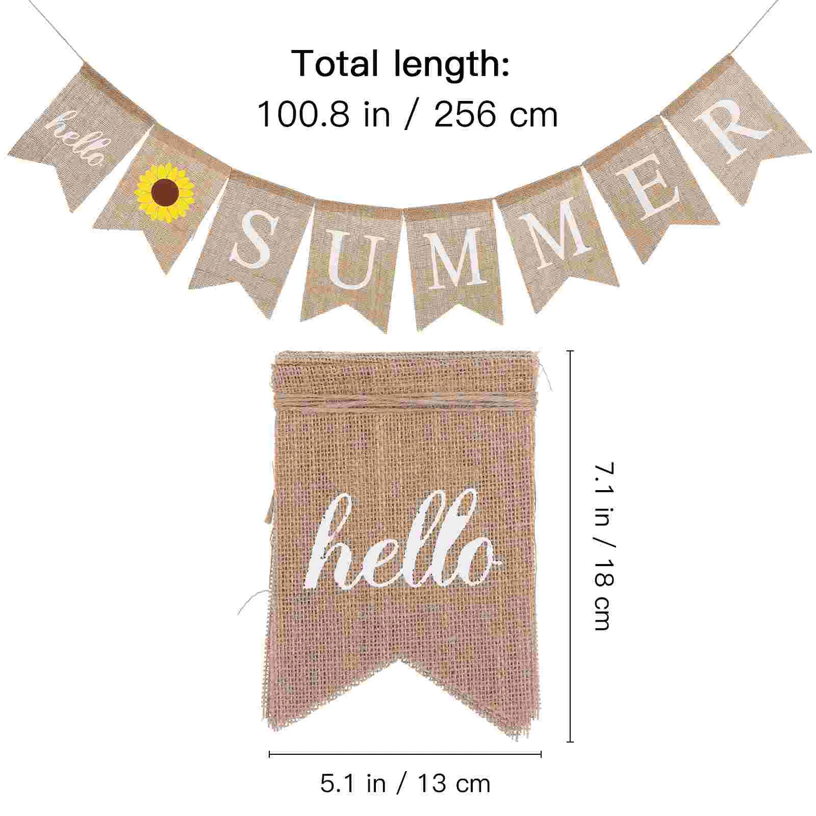 Reusable Decoration Burlap Banner Swallowtail Flag Hawaii Party Supplies Linen Dovetail