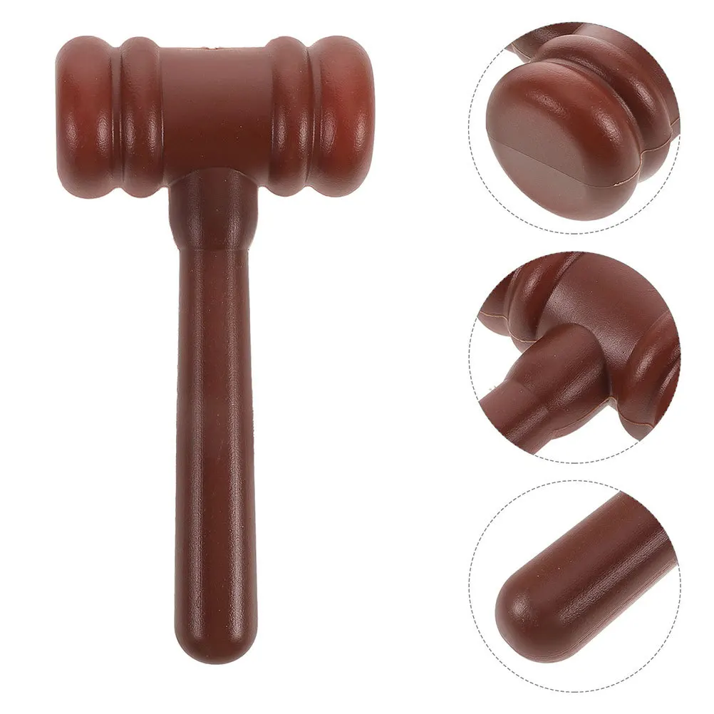 

2Pcs Childrens Judge Hammer Prop Authentic Courtroom Experience Role Playing Costume Accessory Plastic Gavel for Kids Lawyer