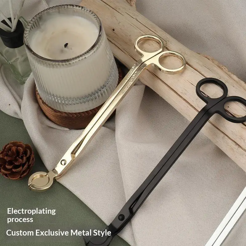 New Candle Wick Trimmer Stainless Steel Candle Scissors Electroplated Wick Cutter For Aromatherapy Candle Home Decoration
