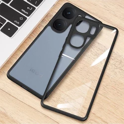For VIVO IQOO NEO 9 9S Pro Plus Pro+ Shockproof Case Transparent PC Back Cover Soft TPU Frame Camera Protection Casing Funda