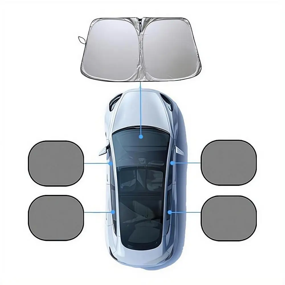Auto-Windschutzscheiben-Sonnenschutz, faltbarer Frontscheiben-Sonnenschutz, blockiert UV-Strahlen, reflektierender Auto-Sonnenschutz. – Detail 4