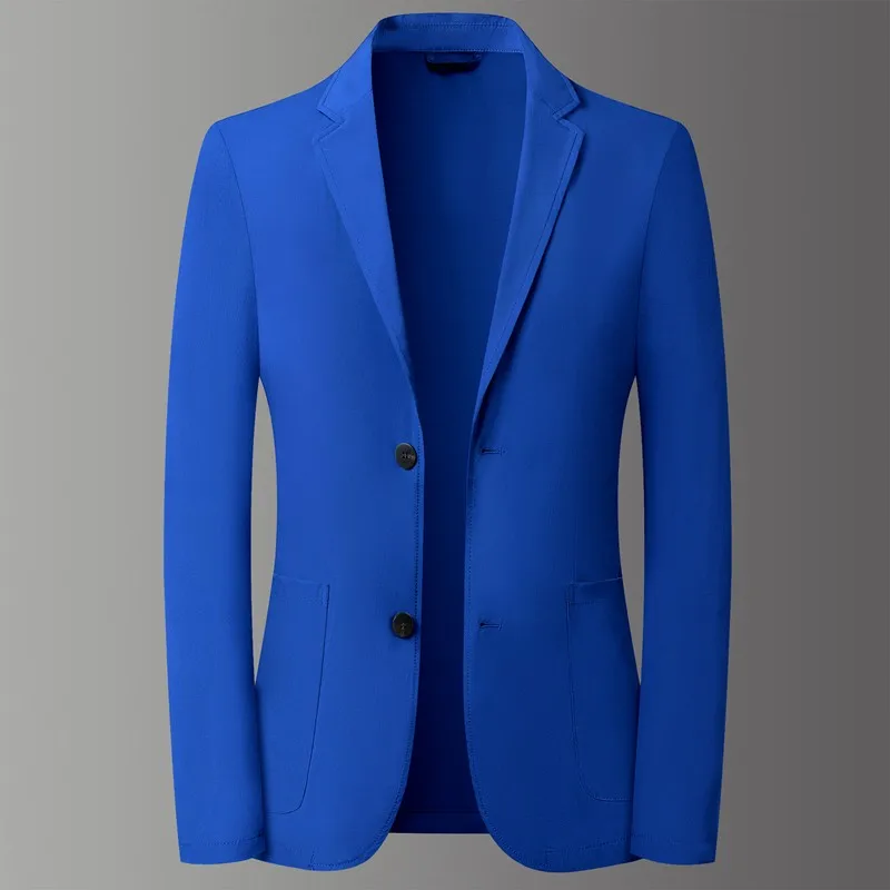 Men Lightweight Suit Sun Protection Clothing Spring Summer Thin Mens Blazer Ice Silk Jacket Smart New Casual Male Suit Coat