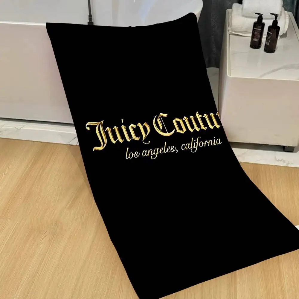 J-Juicy logo C-CoutureS-S Beach Towel Bath Towels for Girl Microfiber Quick Dry Custom Sand Free Beach Yoga Spa Gym Pool