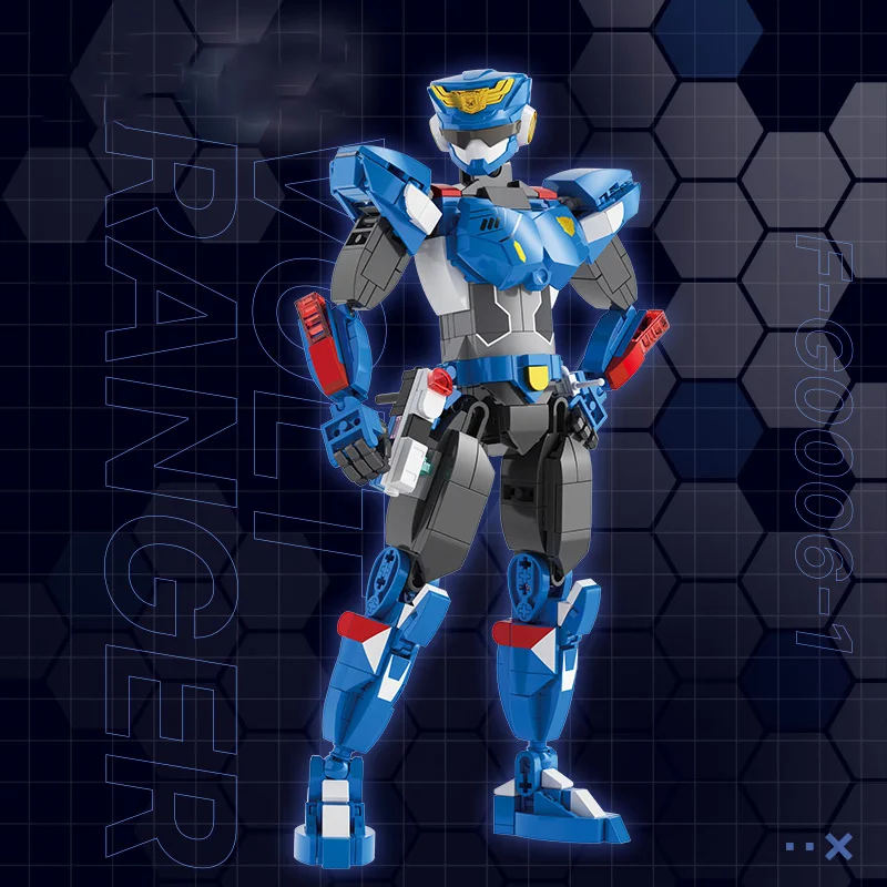 JAKI Jiaqi 미니 특수 요원 팀 경찰 기계 조립 빌딩 블록 유행 소년의 데스크탑 입상 장식품