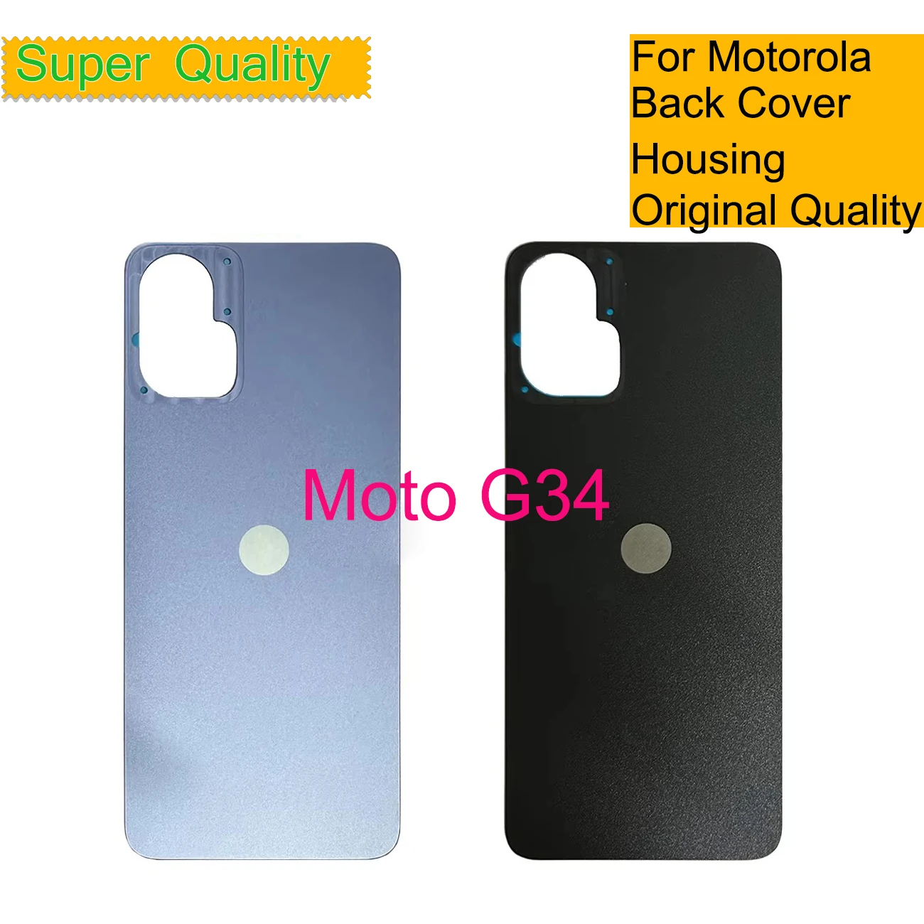 

10Pcs/Lot For Motorola Moto G34 Housing Battery Cover For Moto G34 Back Cover Case Rear Door Chassis Shell Replacement