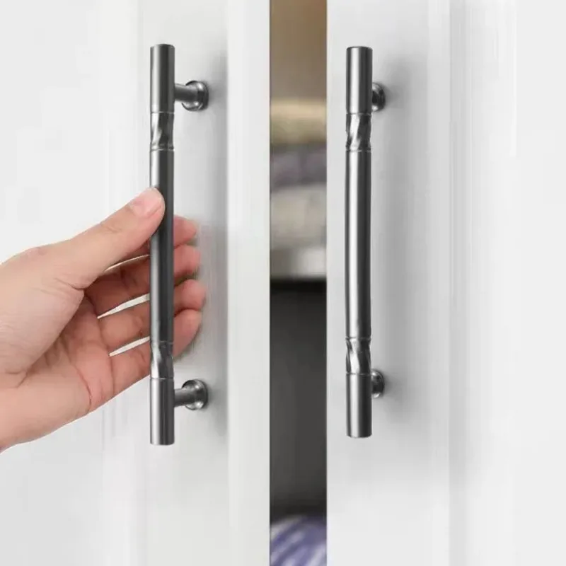 Zinc Alloy Furniture Handles American Kitchen Cabinet Handles Drawer Knobs Hole Center 96mm 128mm Cabinet Door Pulls Accessories