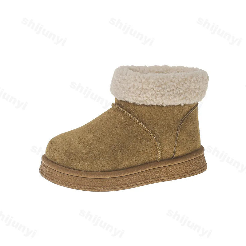 Winter Children Snow Boots 2025 New Children Cotton Shoes Warm Plush Kids Platform Outdoor High Top Boots Girl Boy Snow Boots