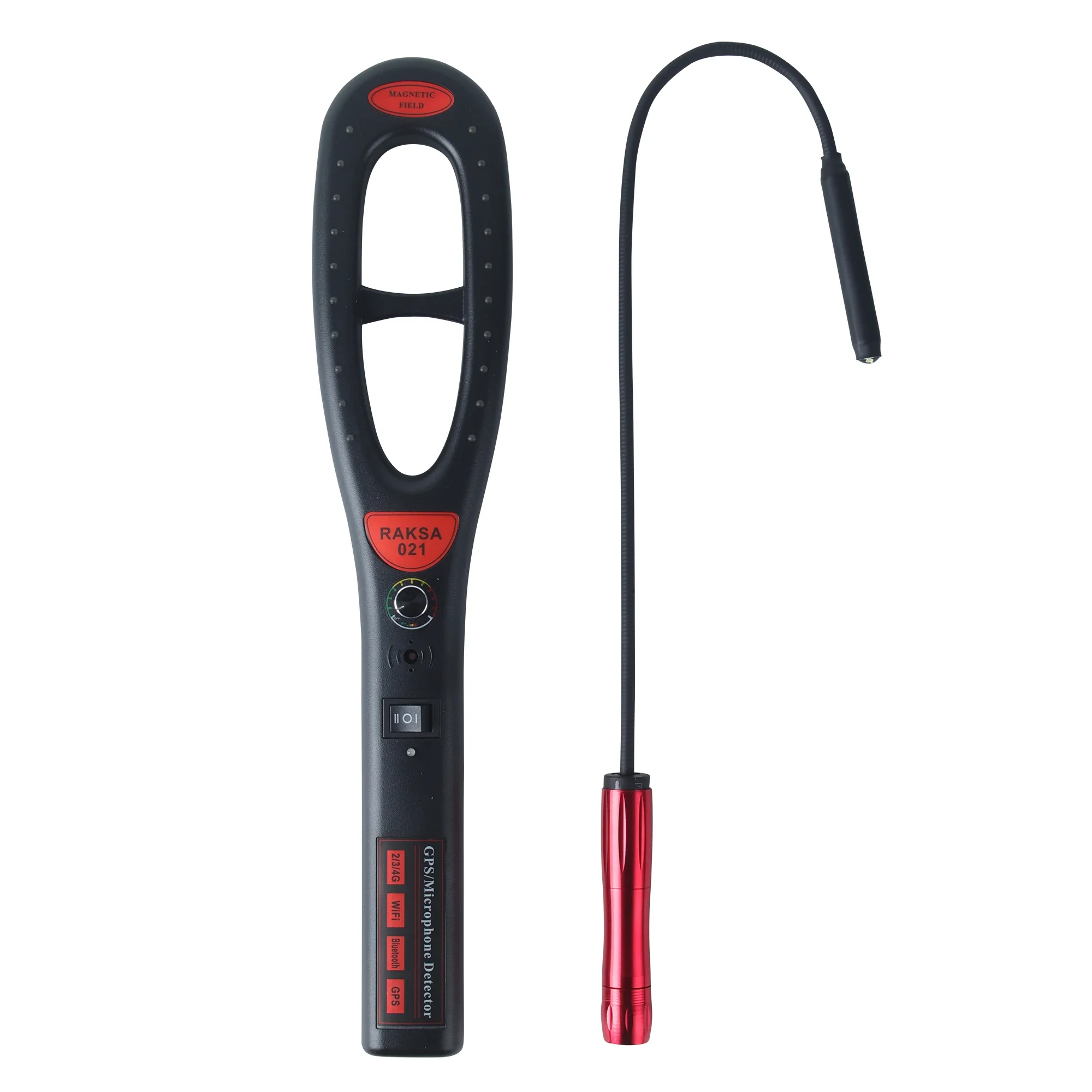 Rilevatore di segnale GPS per auto wireless con scanner di sicurezza portatile Raksa 021 per rilevare segnale RF wireless e rilevatore di magneti