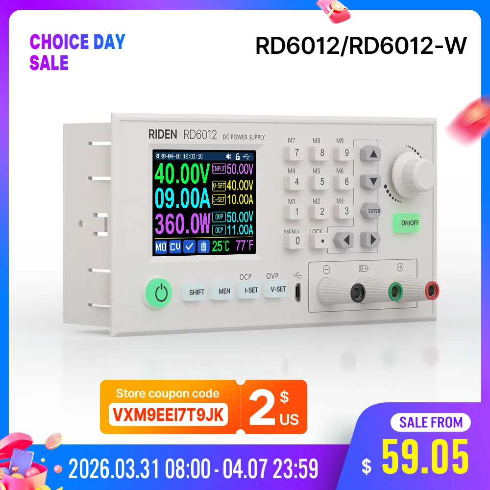 60V 12A USB WiFi Power Supply