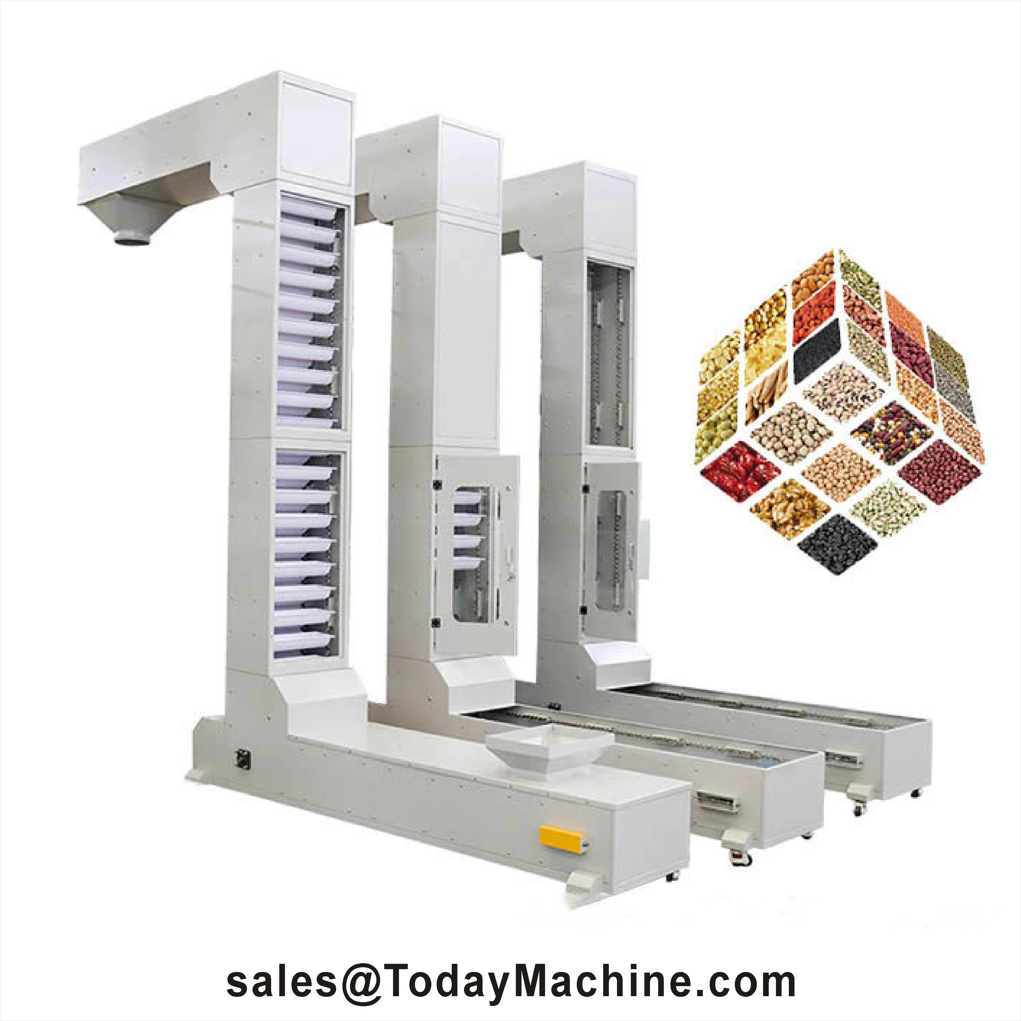 Electric Bucket Elevator Inclined Conveyor Food Flour Feeding Z Type Hopper Feeder Conveyor Lifting Feeding Conveyor System