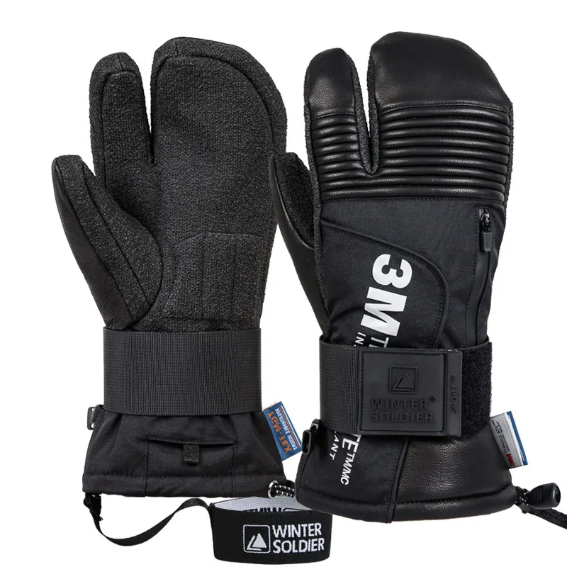 Premium Snowboard Safety Ski Gloves Built-in Wrist Guards for Men and Women Wear-resistant Inner Tank Waterproof