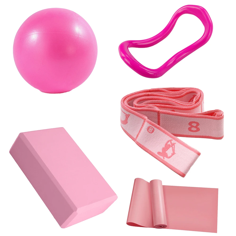 Yoga Gym Workout Props Dance Sports Suit, Yoga Ball, Training Pull Belt, Yoga Ball 8in, Yoga Brick Exercise Accessories