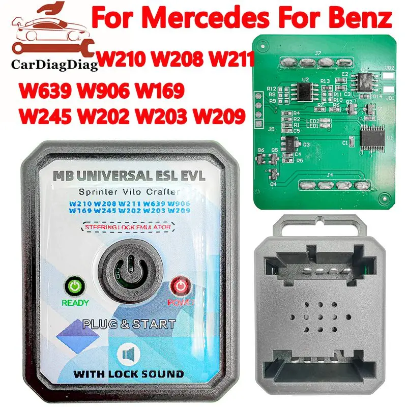 Universal ESL ELV Steering Lock Emulator For Mercedes Sprinter Steering Lock Emulator With Lock Sound For Benz W210 W208 W211