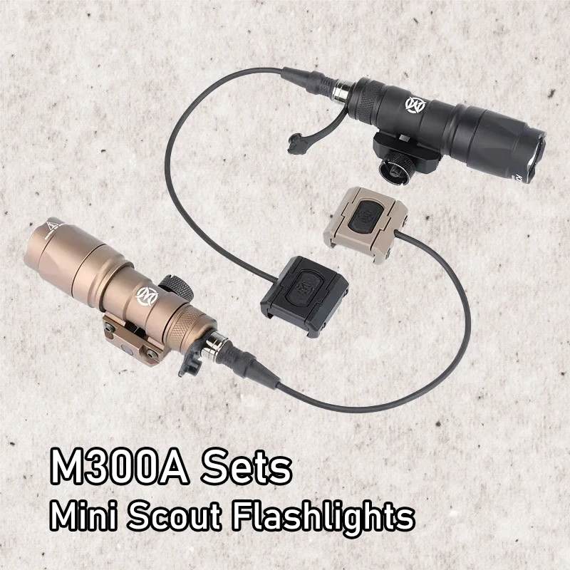 

Tactical M300 Surefir M300A MINI Scout Light Metal Flashlight With modbutton Switch Airsoft Weapon light Hunting Rifle Lanterna