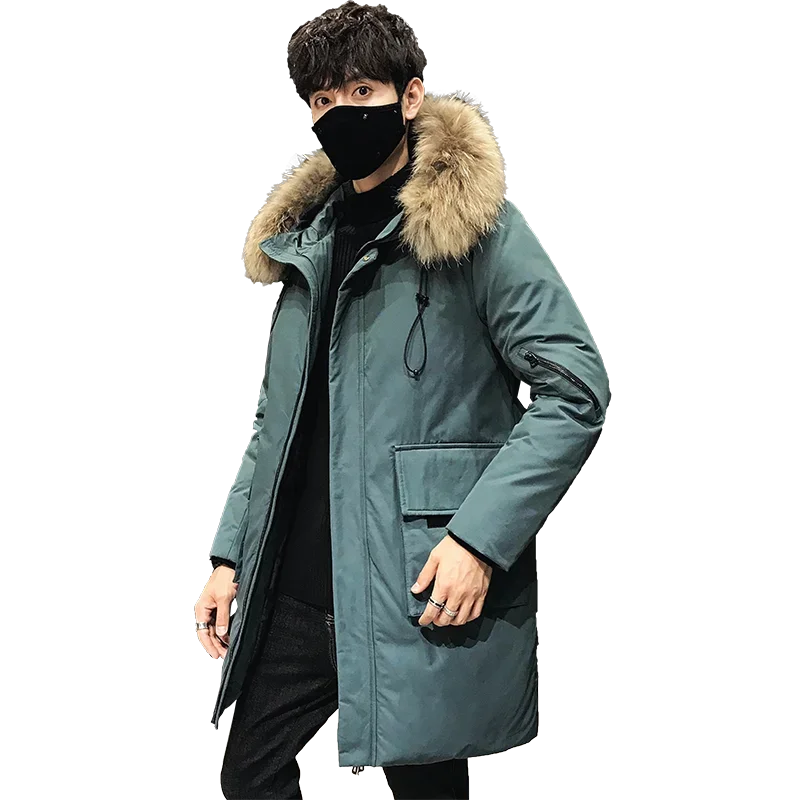 2023 Men's Winter Jacket Coat Long Parkcoat Hooded Thick Cotton Hooded Casual Windproof Parkcoat Long Parkcoat Coats  Jacket