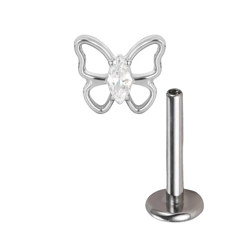 ASTM F136 Titanium Airplane Stud Earrings