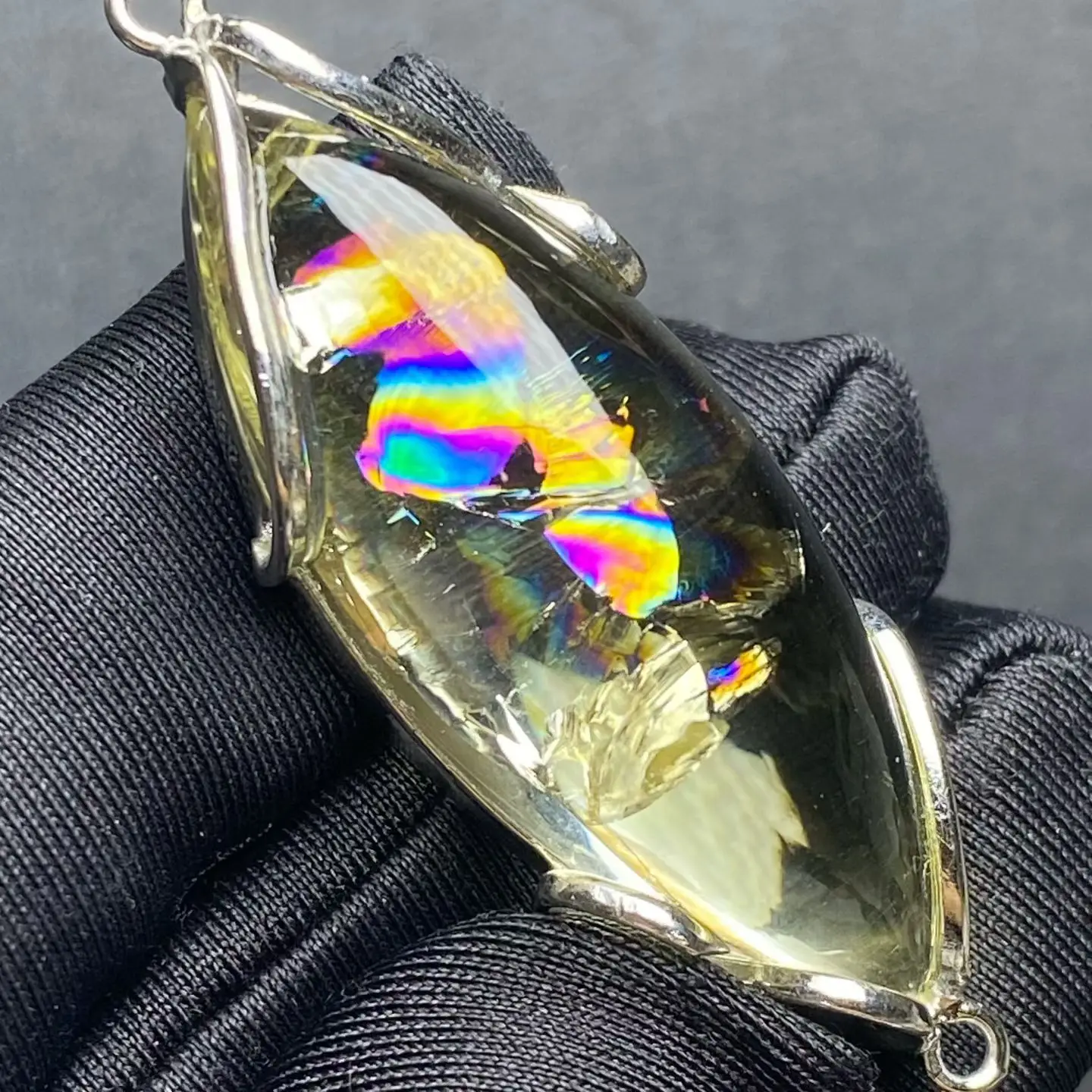Natural Yellow Citrine Quartz Pendant 40*16*12mm Women Men Jewelry Citrine Wealthy Necklace AAAAA