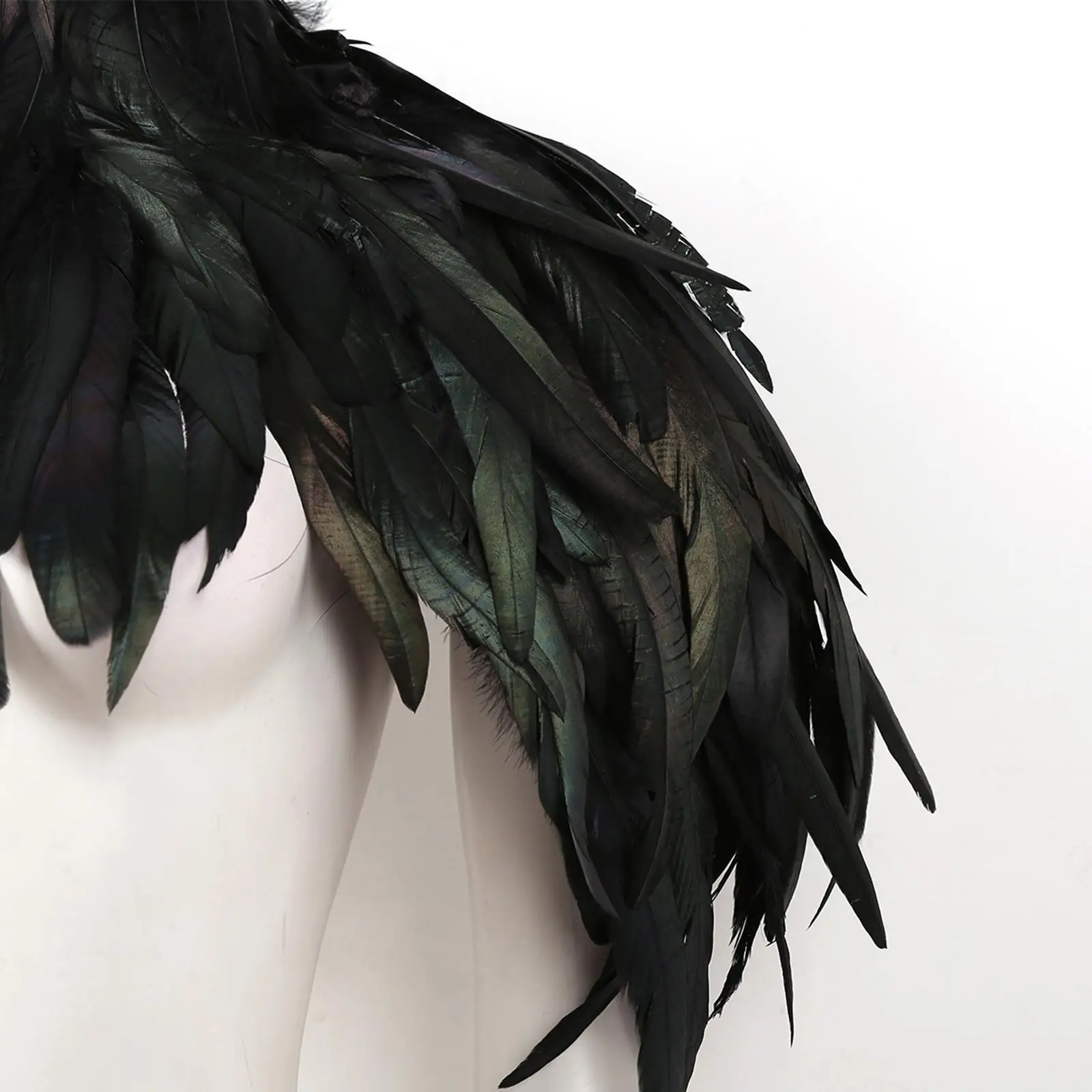Shoulder Wrap Feather Cape Women Artificial Feather Cape Shawl Feather Shrug Shawl for Dressing up Party Costume Accessories