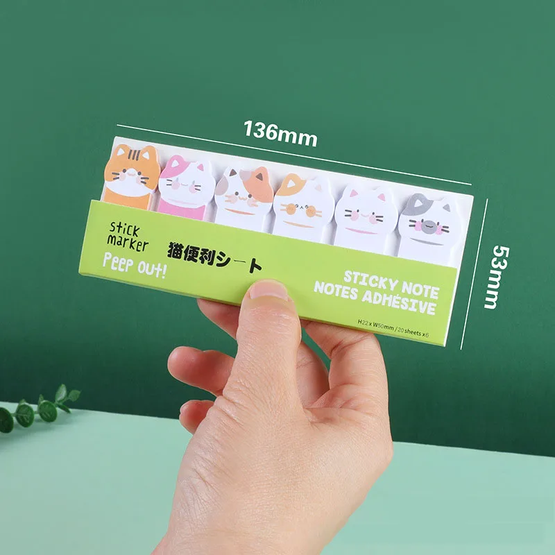 Kawaii الكرتون القط مذكرة الوسادة المرجعية أعلام مؤشر ملاحظات لاصقة تسمية ورقة ملصقات طالب ملاحظة التصفية اللوازم المكتبية
