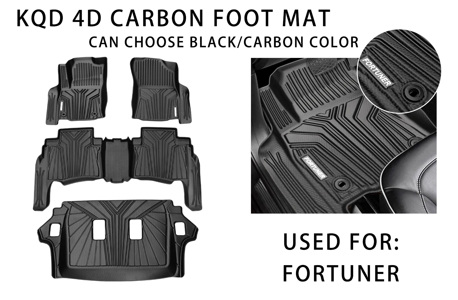 Waterproof Floor Mats 3D TPE Car Mats Carpet Floor Mat For Fortuner