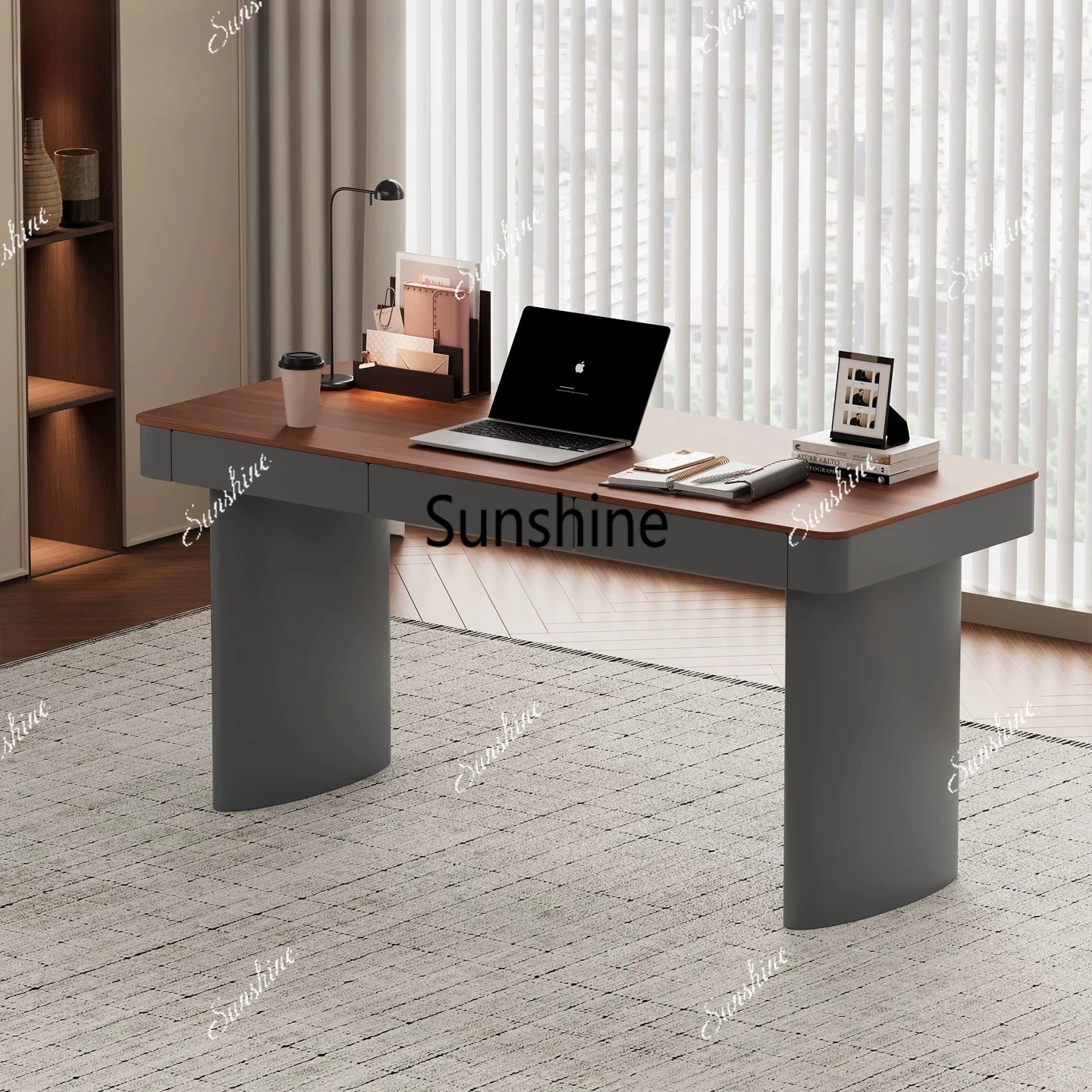 Modern medieval style home computer desk retro Italian minimalist desk