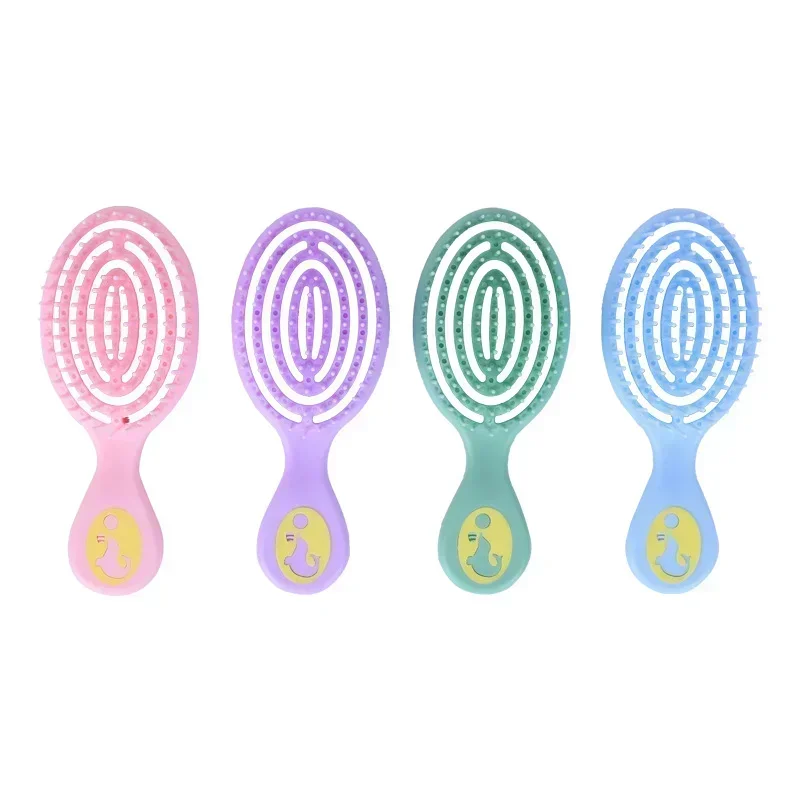 Small Children Hollow Hair Brush Cute Mini Airbag Comb Girls Scalp Massage Hair Brush Anti-static Smooth Hair Comb Styling Comb