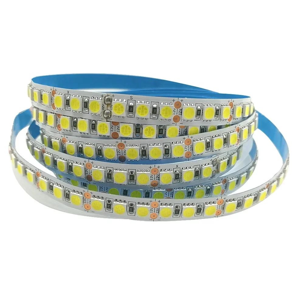 5m DC12V SMD 5050 LED Strip Light TV Backlight IP20 Non-Waterproof  Cool Warm White 4000K RGB Tape Ribbon for Decoration