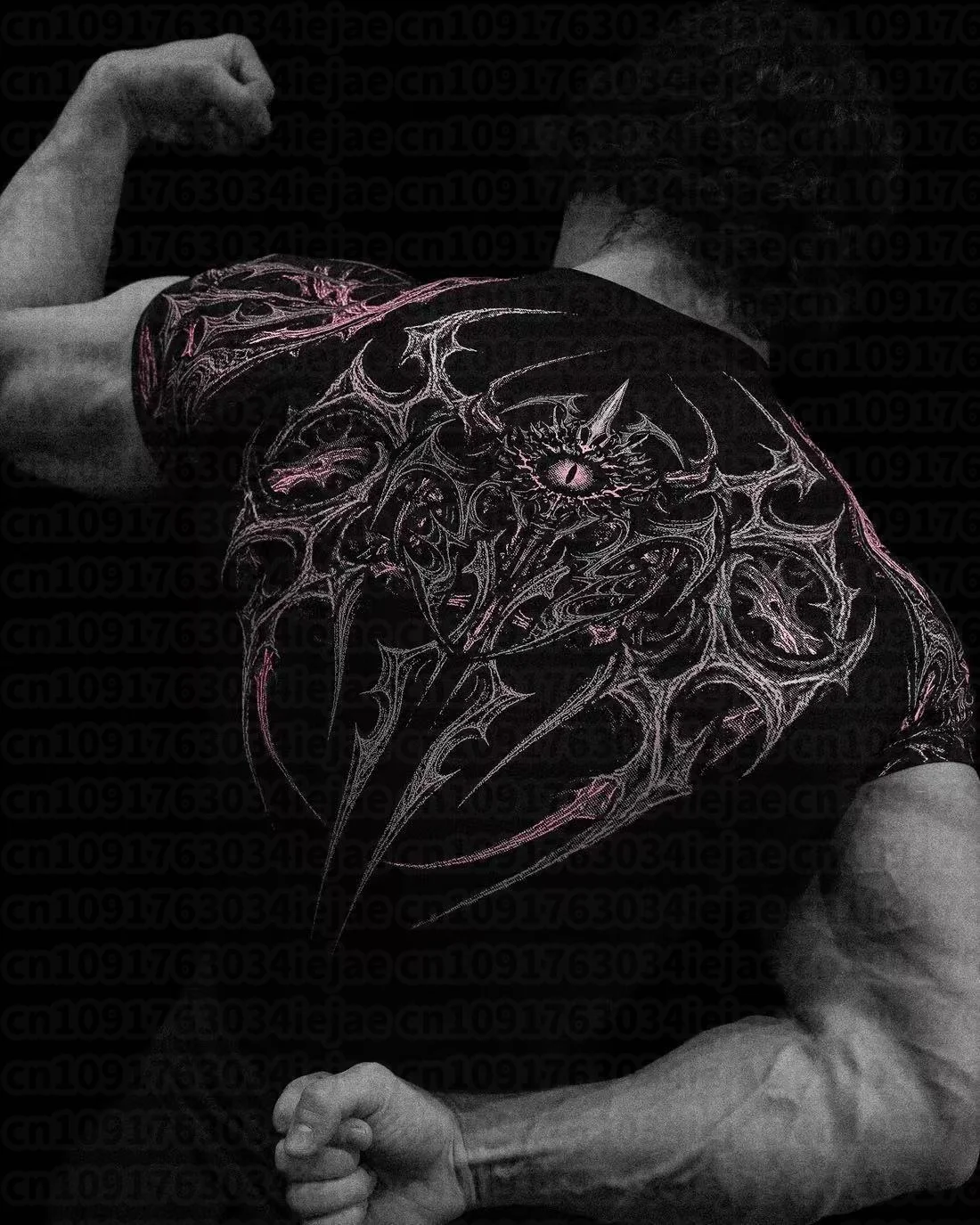 Herren- und Kinder-T-Shirt, schnelltrocknend, kurzärmelig, für Training, Bodybuilding, Fitness, Sport, Laufen. – Detail 7
