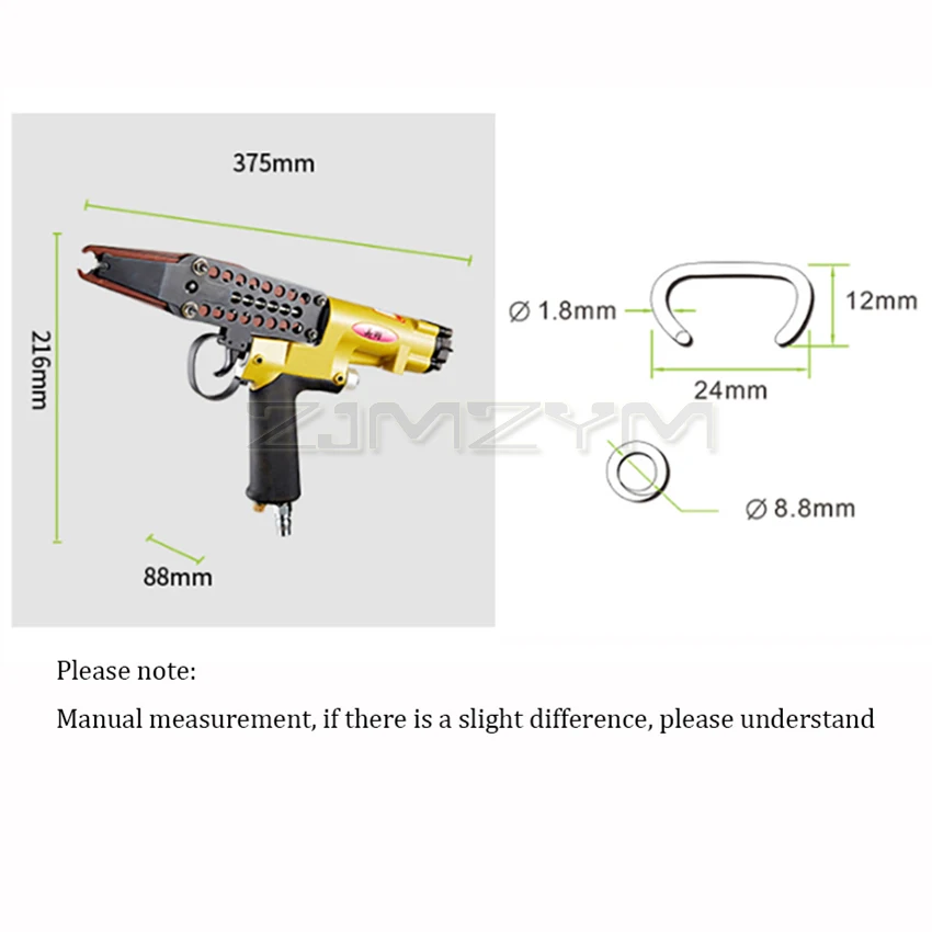 SC77XE Pneumatic C-ring Nailer Tool Air Nailing Gun C-type Hog Ring Plier Air Tool