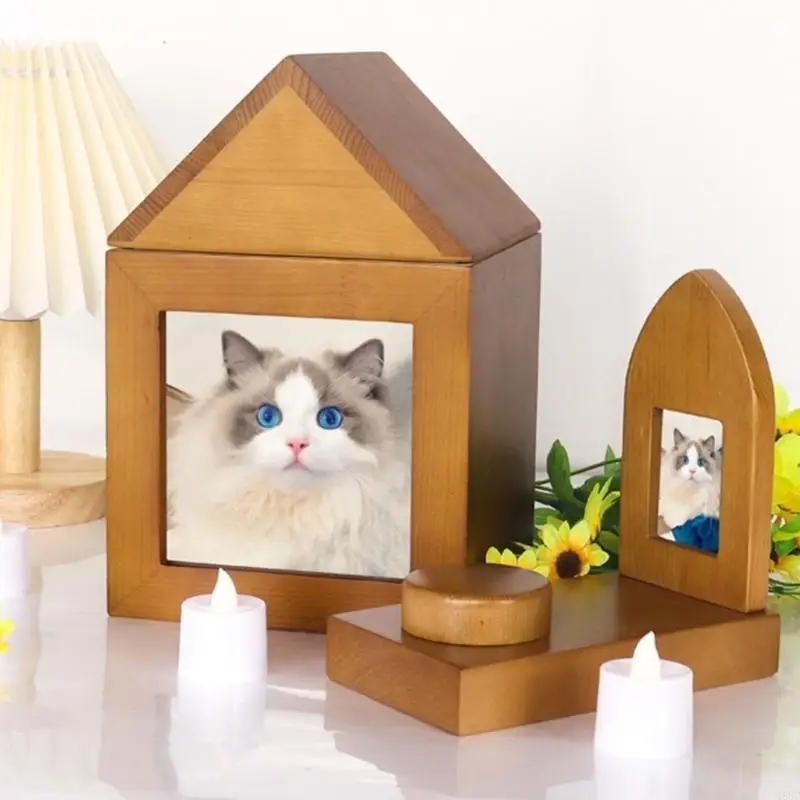 

68UC Pet Urn for Dogs or Cats Ashes Cremation Urns with Photo Frame Memorial Box