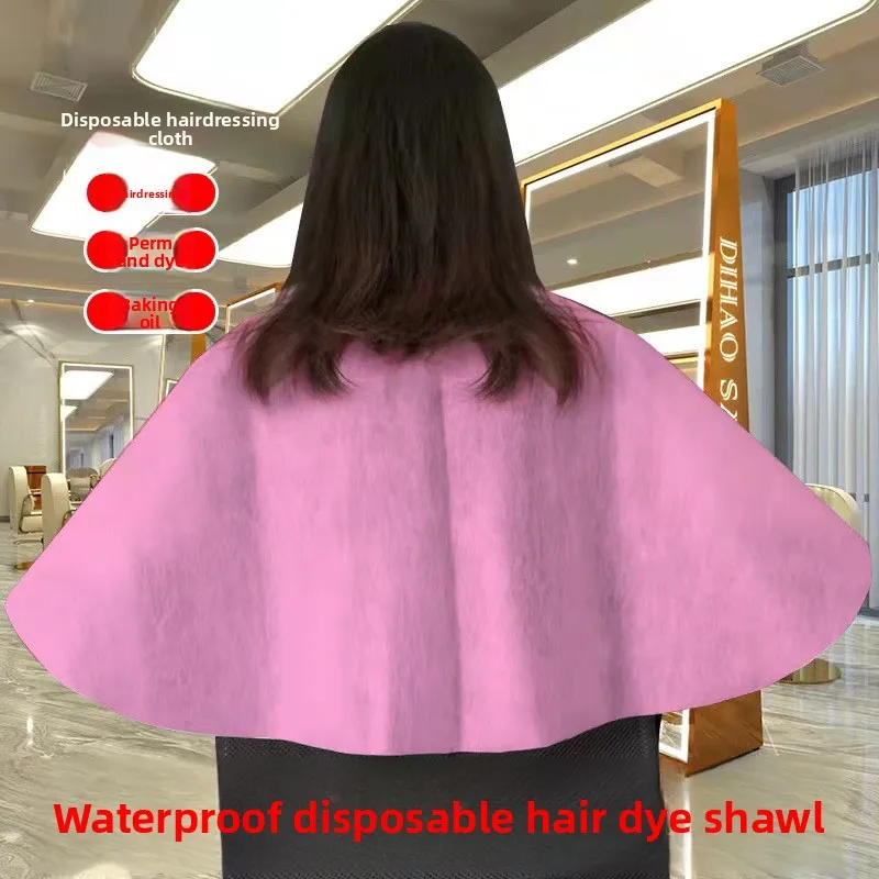 50개입 살롱 전용 일회용 염색 케이프 부직포 방수 케이프 헤어 펌 염색 및 헤어 케어 오일 트리트먼트용