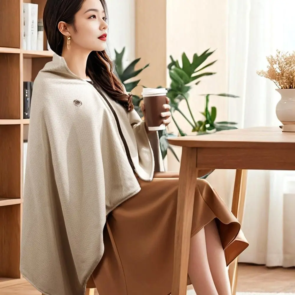 

Офисное носимое одеяло с электрическим подогревом через USB, теплая одежда, моющаяся теплая шаль, портативное одеяло с подогревом на зиму