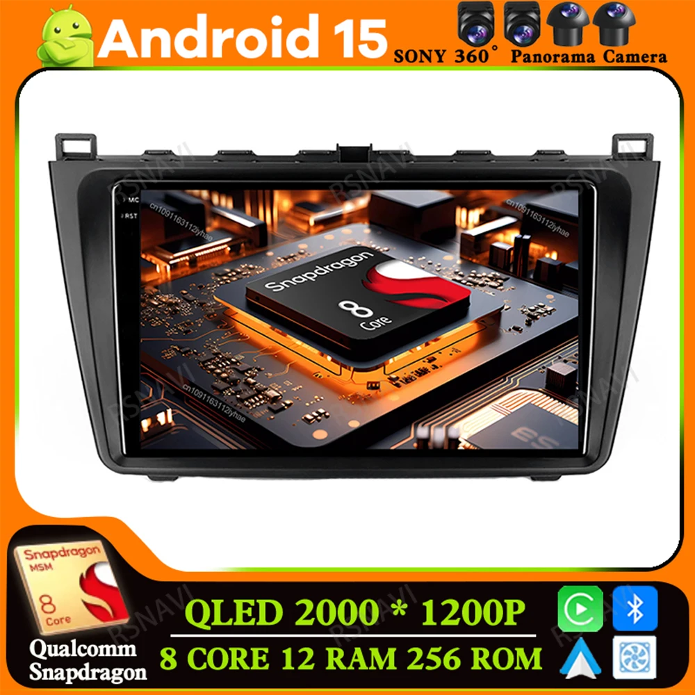 

Android 15 For Mazda 6 GH 2007 2008 2009 2010 2011 2012 DSP Stereo Navigation Qualcomm DVD QLED 5G WIFI 4G LTE Viedo Player AUTO