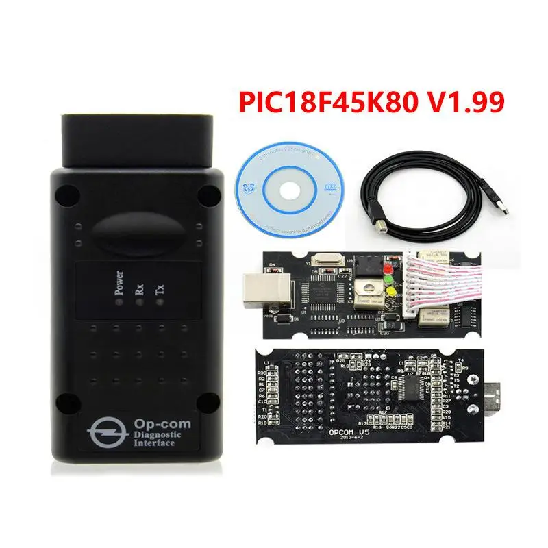 2021 200603a OPCOM V5 PIC18F458 OP COM 1.99 Support Flash Firmware Update OP-COM CAN BUS OBD2 Car Diagnostic Tool For Opel