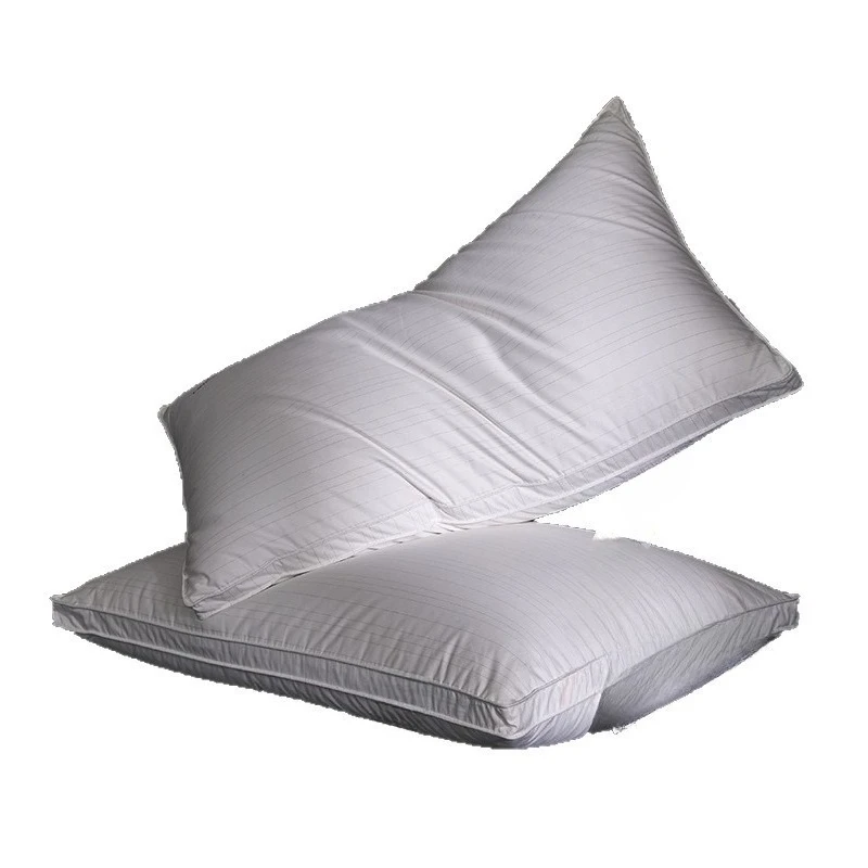 

Cotton strip down pillow, white goose down pillow