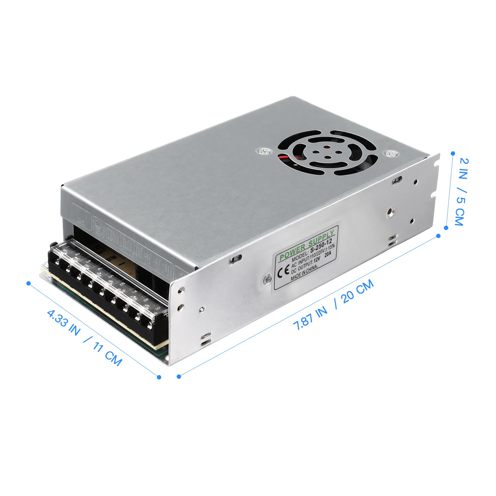 Alimentatore switching Driver LED Materiale ferro Durevole Compatto Monitoraggio Alimentatore Multi-Protezione Sovraccarico Cortocircuito