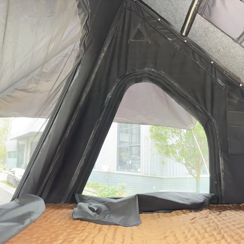 نمط جديد التخييم في الهواء الطلق الألومنيوم سقف السيارة العلوي خيمة ل 4x4 الطرق الوعرة قشرة صلبة مثلث 2-3 شخص خيمة أربعة مواسم